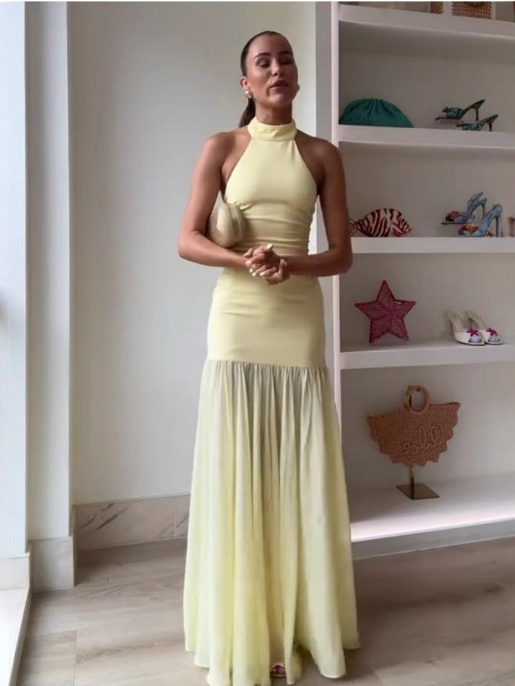 Abendkleid mit Tüll-Hängendekolleté