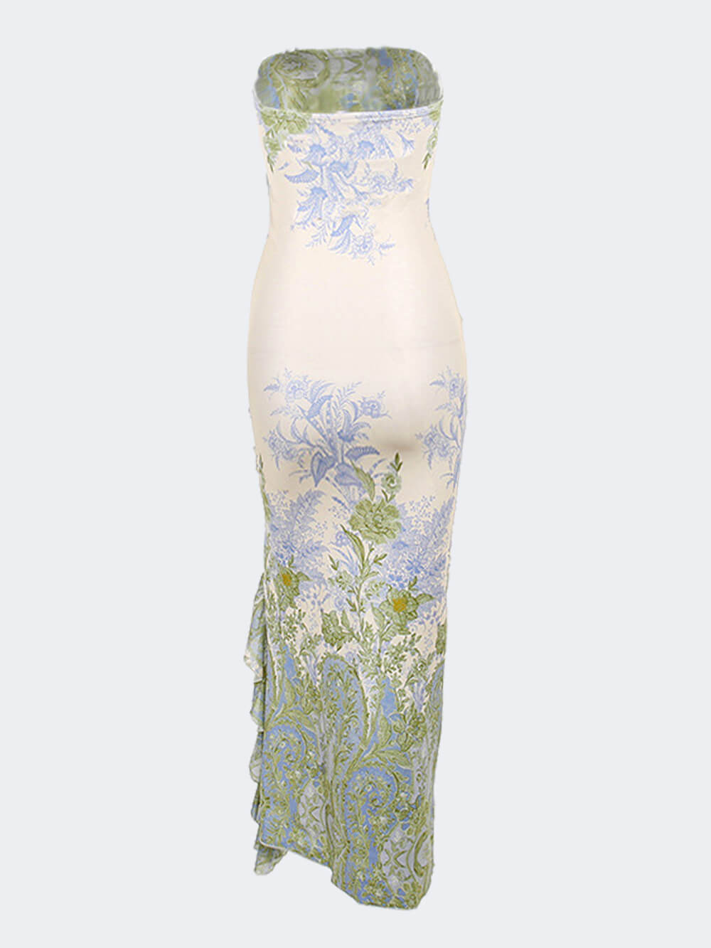 Florales sexy Maxikleid mit Schlitz