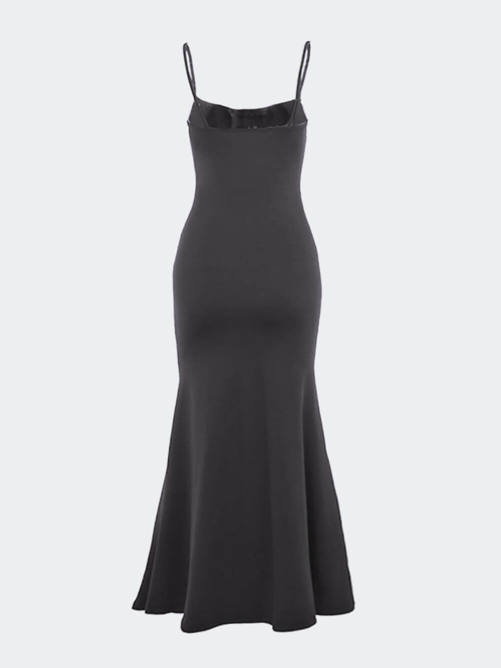 Maxikleid mit eckigem Ausschnitt, Raffungen und Korsett im Meerjungfrauen-Stil