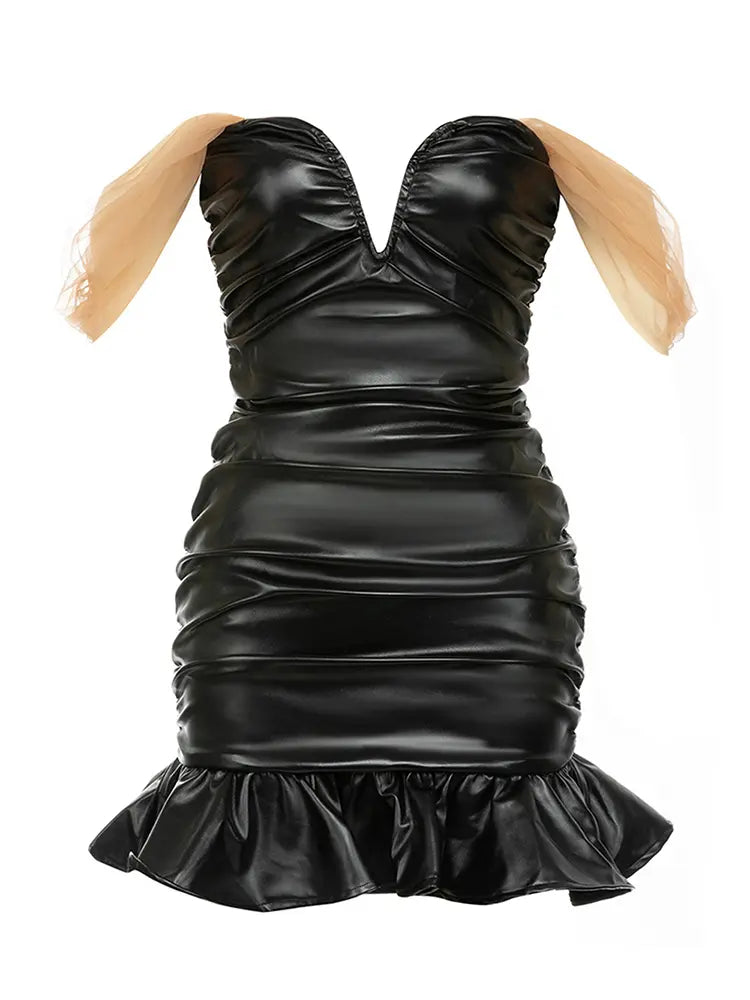 Sexy trägerloses rückenfreies Bodycon-Kleid
