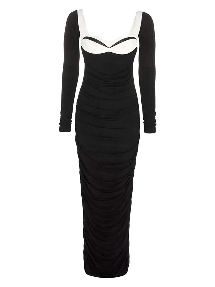Mode Ärmelloses Langarmkleid
