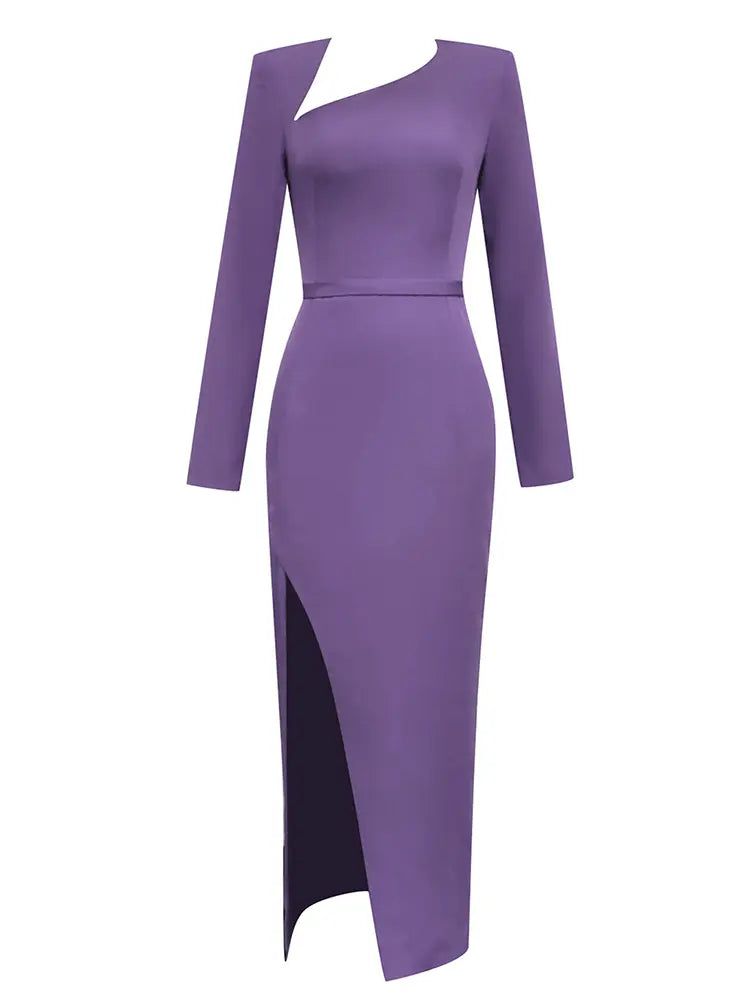 Minimalistisches sexy Sommerkleid mit langen Ärmeln