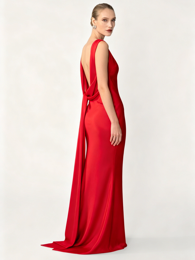 Gefesselt & Gezeichnet – Satin-Abendkleid