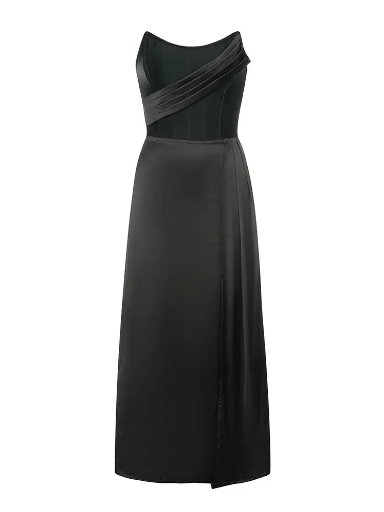 Trägerloses gerafftes Bandage-Kleid