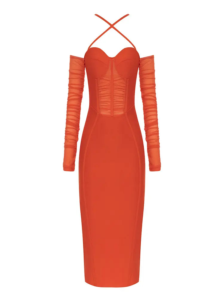 Sexy schulterfreies, rückenfreies Kleid