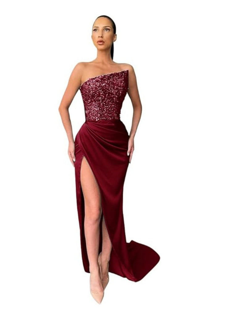 Himmlisches Glitzer-Abendmaxikleid