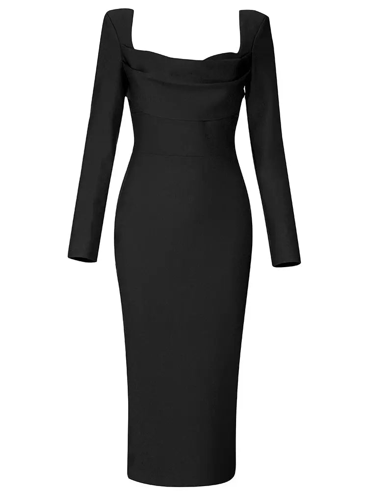 Sexy Bandage-Kleid mit eckigem Ausschnitt