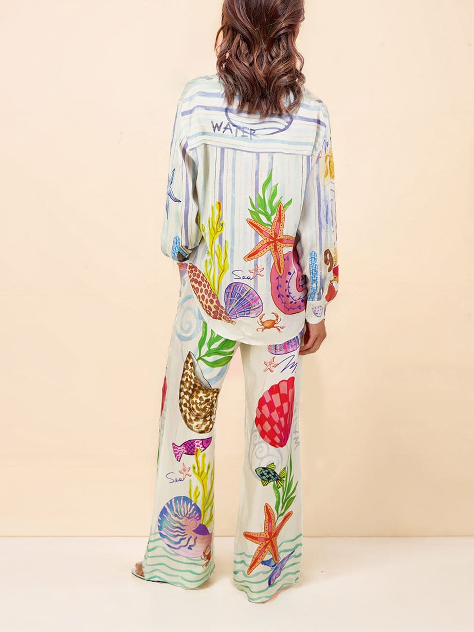 Hosen-Set mit Meeresmotiv