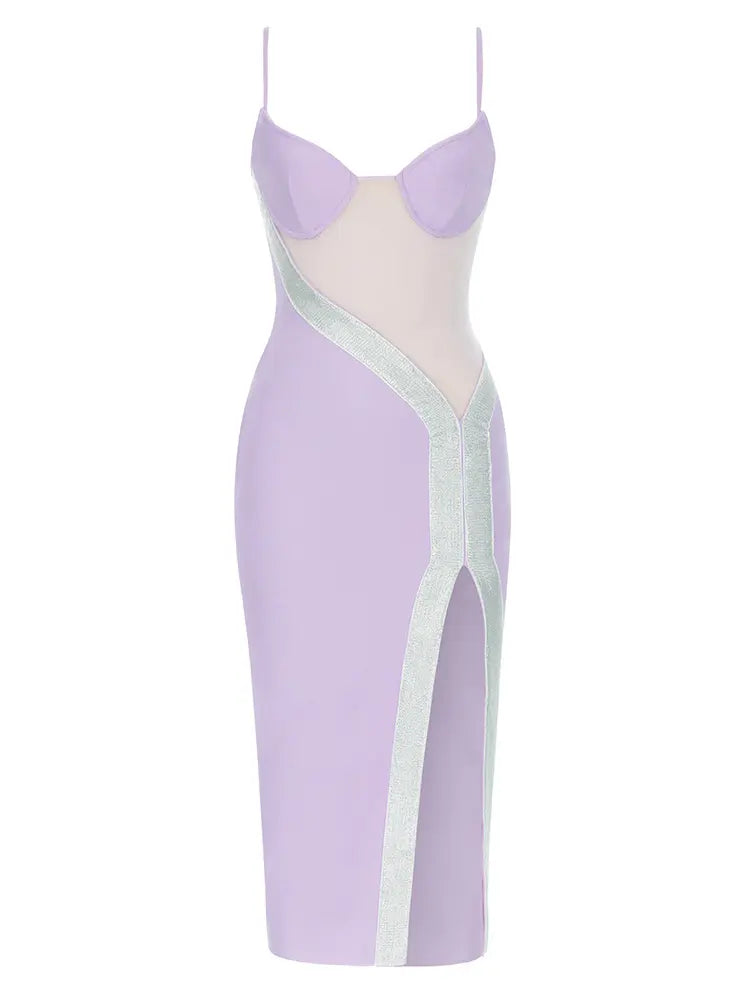 Sexy Vintage Rückenfreies Mesh-Kleid