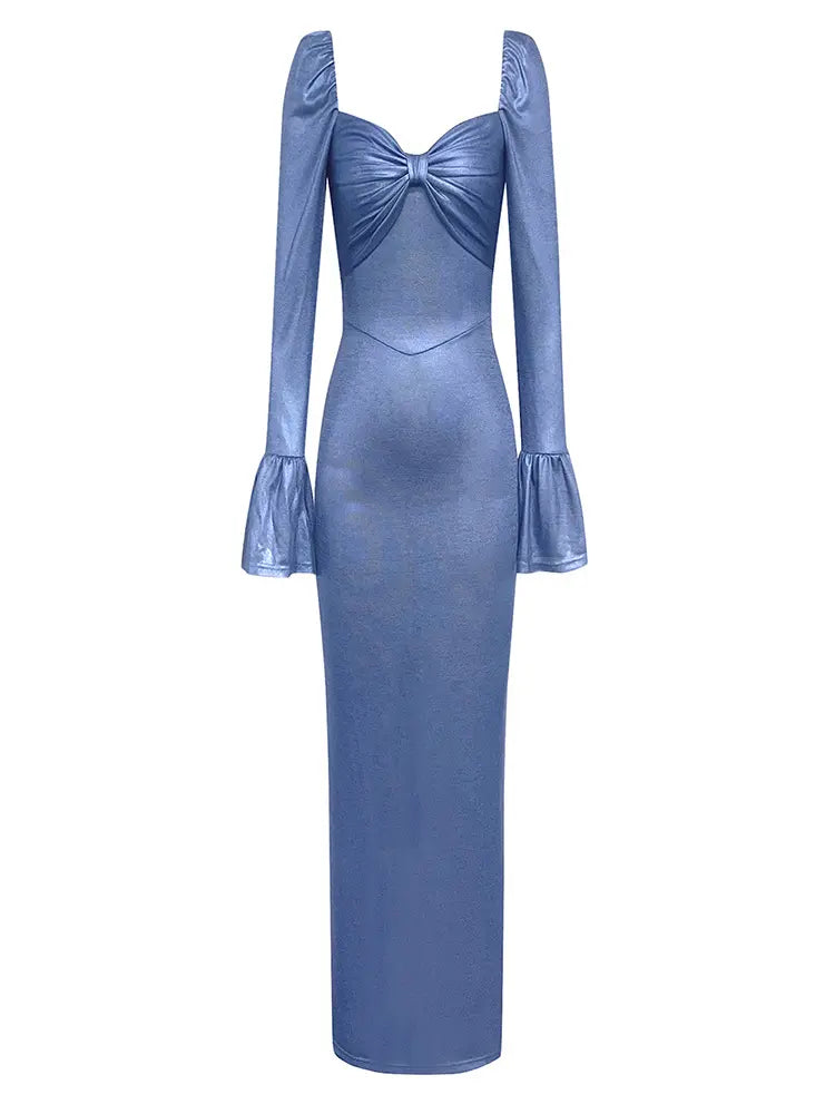 Elegantes trägerloses Satinkleid