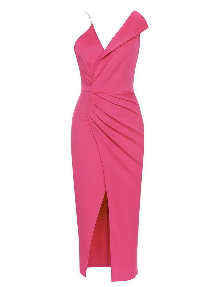 Sexy trägerloses Kleid mit einer Schulter