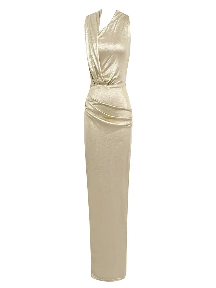 Sexy & schickes ärmelloses Kleid mit Schlitz