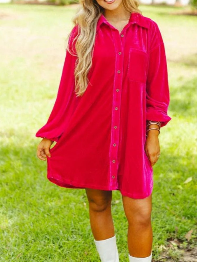 Legeres, weites Hemdblusenkleid
