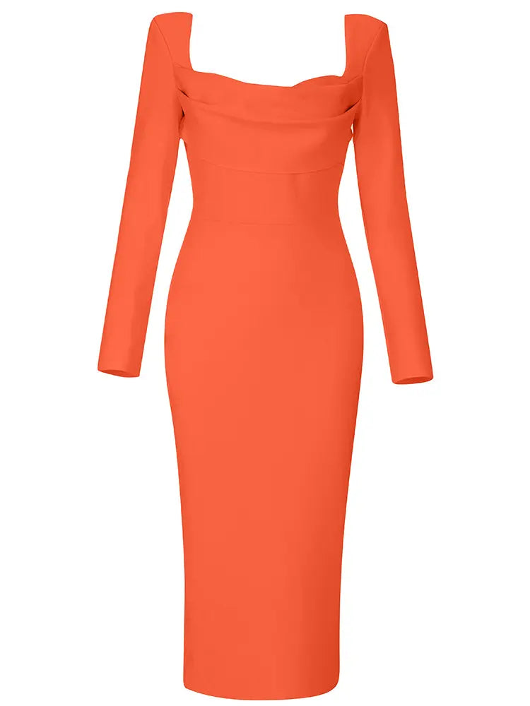 Sexy Bandage-Kleid mit eckigem Ausschnitt