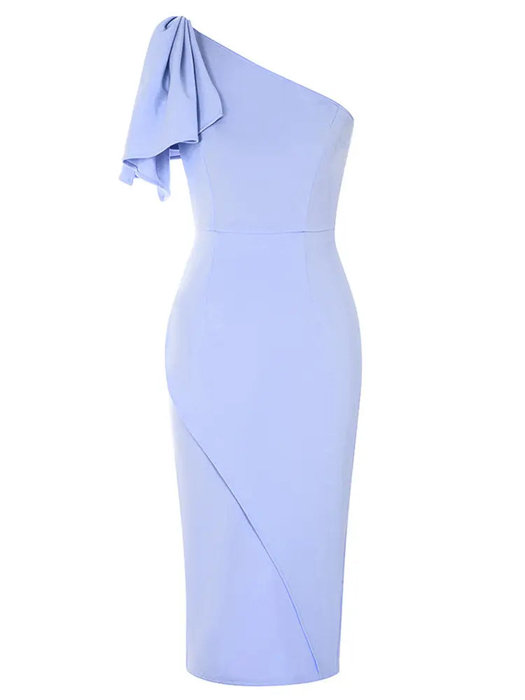 Asymmetrisches One-Shoulder-Kleid im Vintage-Stil