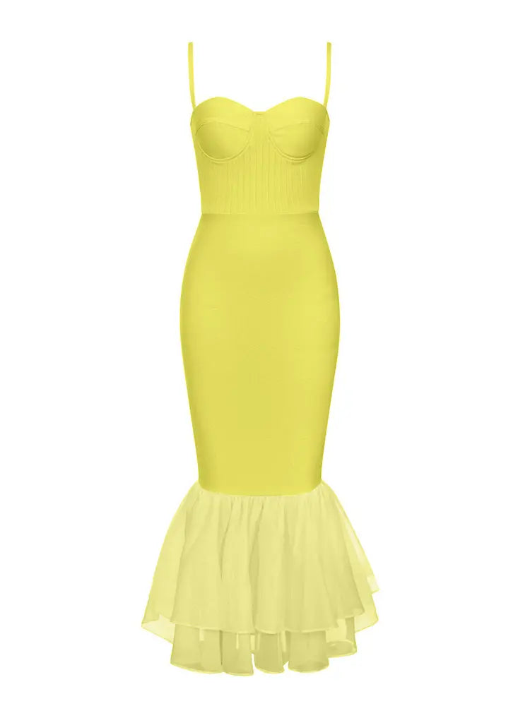 Vintage Bodycon-Kleid mit eckigem Ausschnitt