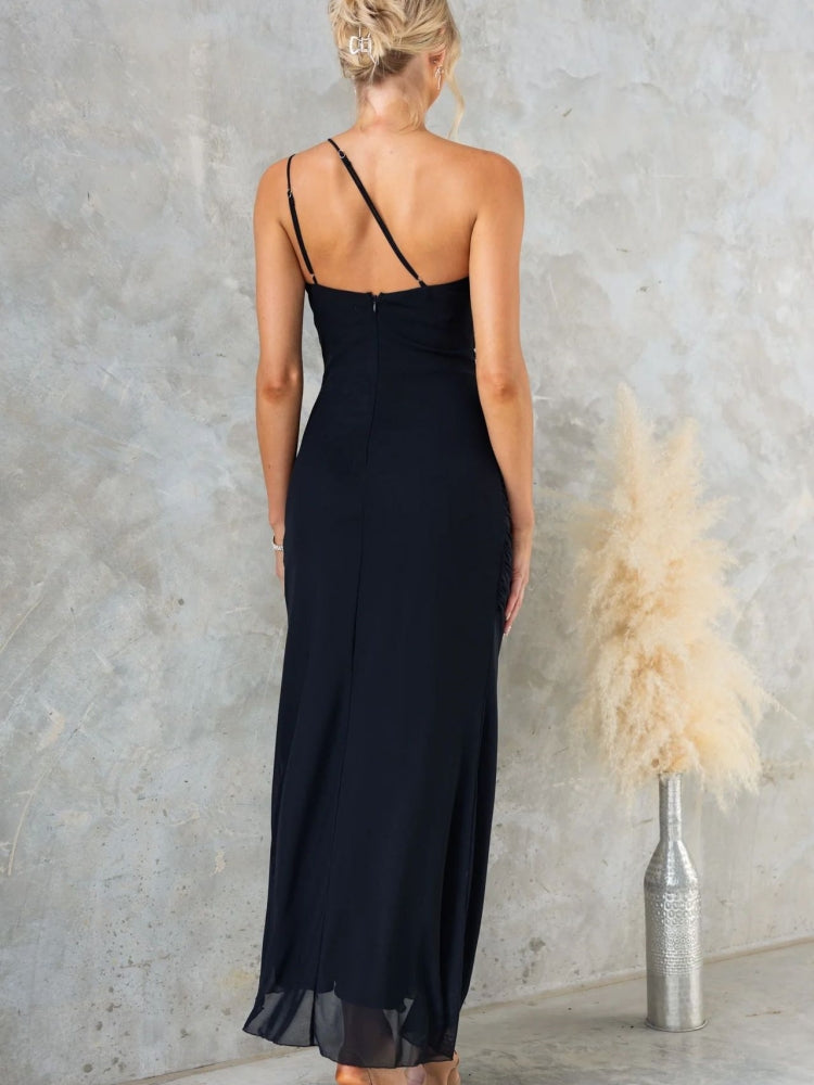 Figurbetontes Midikleid mit Raffung