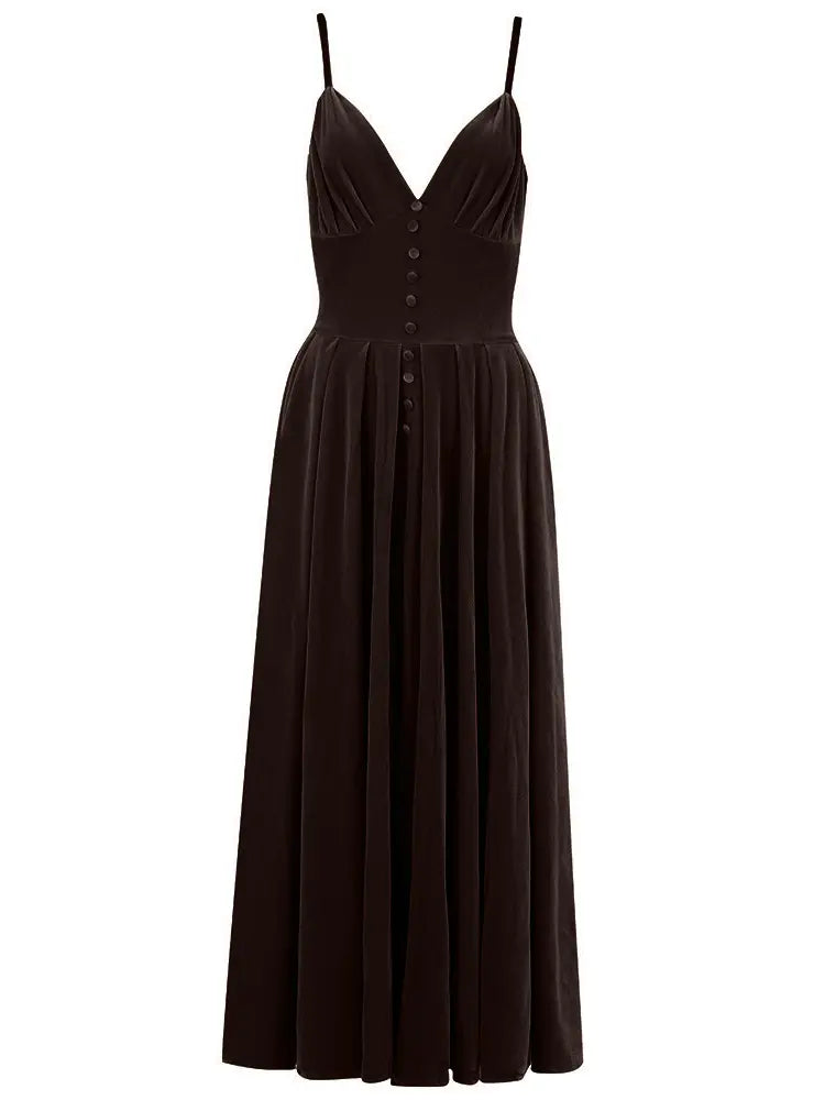 Vintage Samt-Rückenfreies Abendkleid