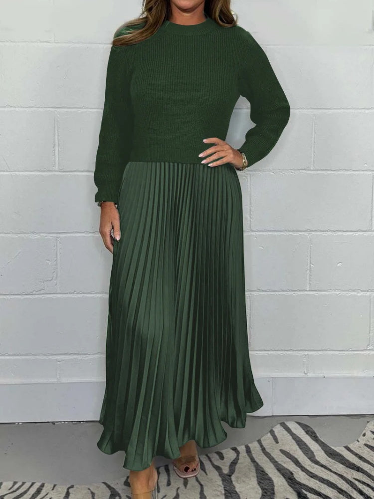 Faltenkleid mit Paneelen