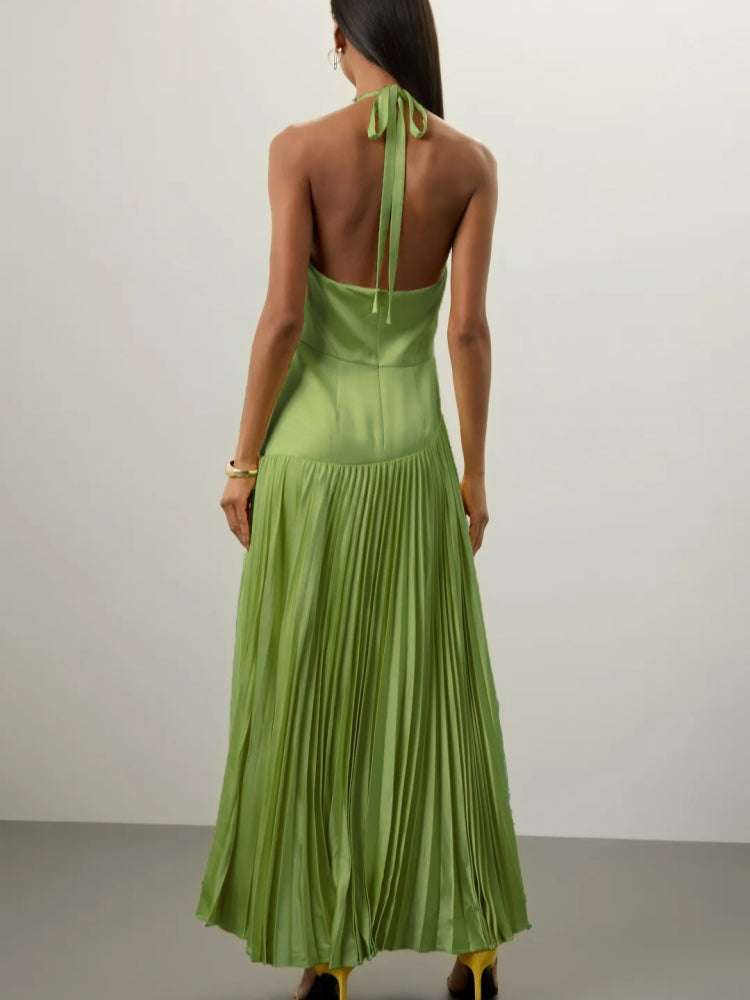 Böhmisches Neckholder-Maxikleid