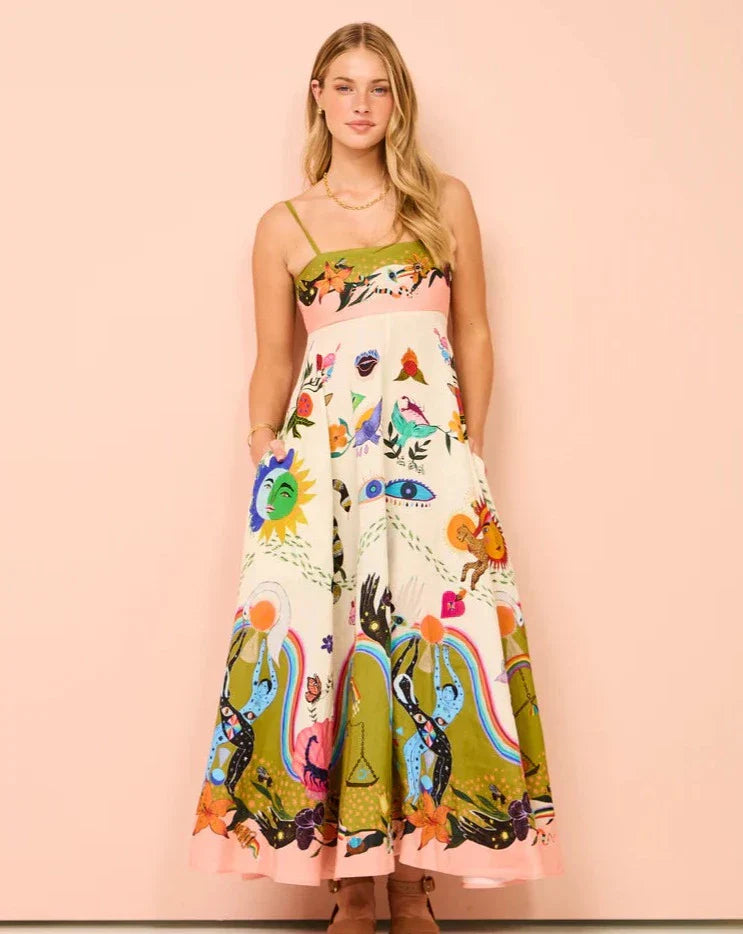 Evergreen-Sommerkleid in Multi