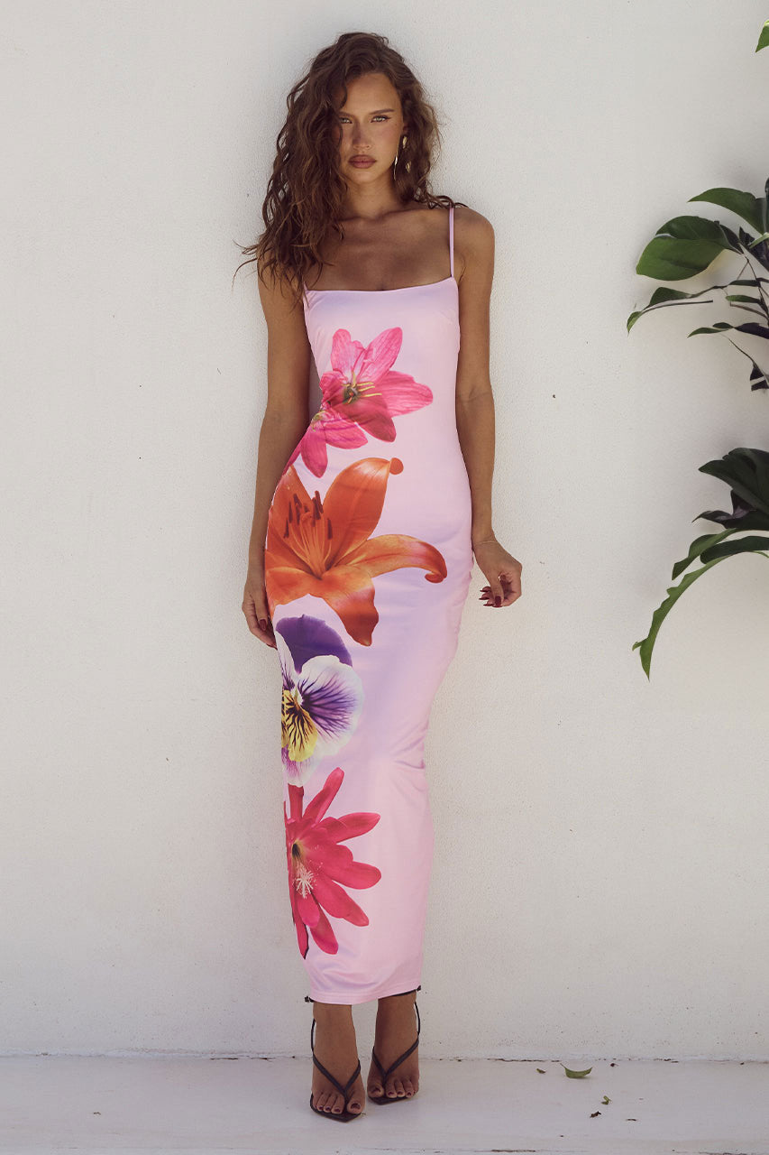 DEIA Midikleid – Multi-Blume