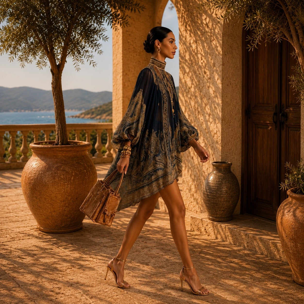 Rachell™ Baroque Mini Dress