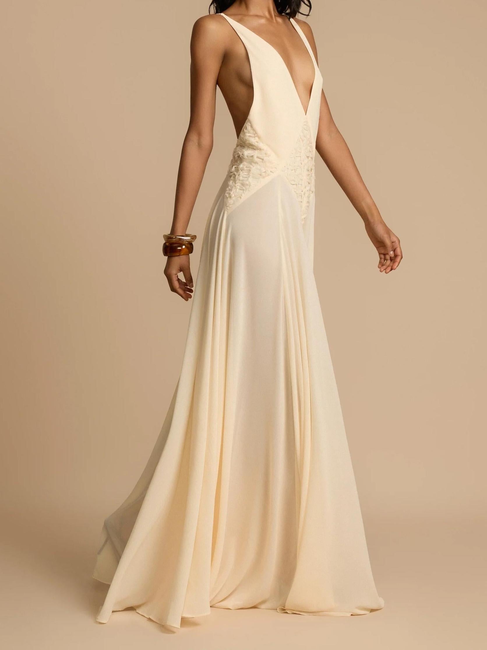 Lavinia Plunging V Maxikleid