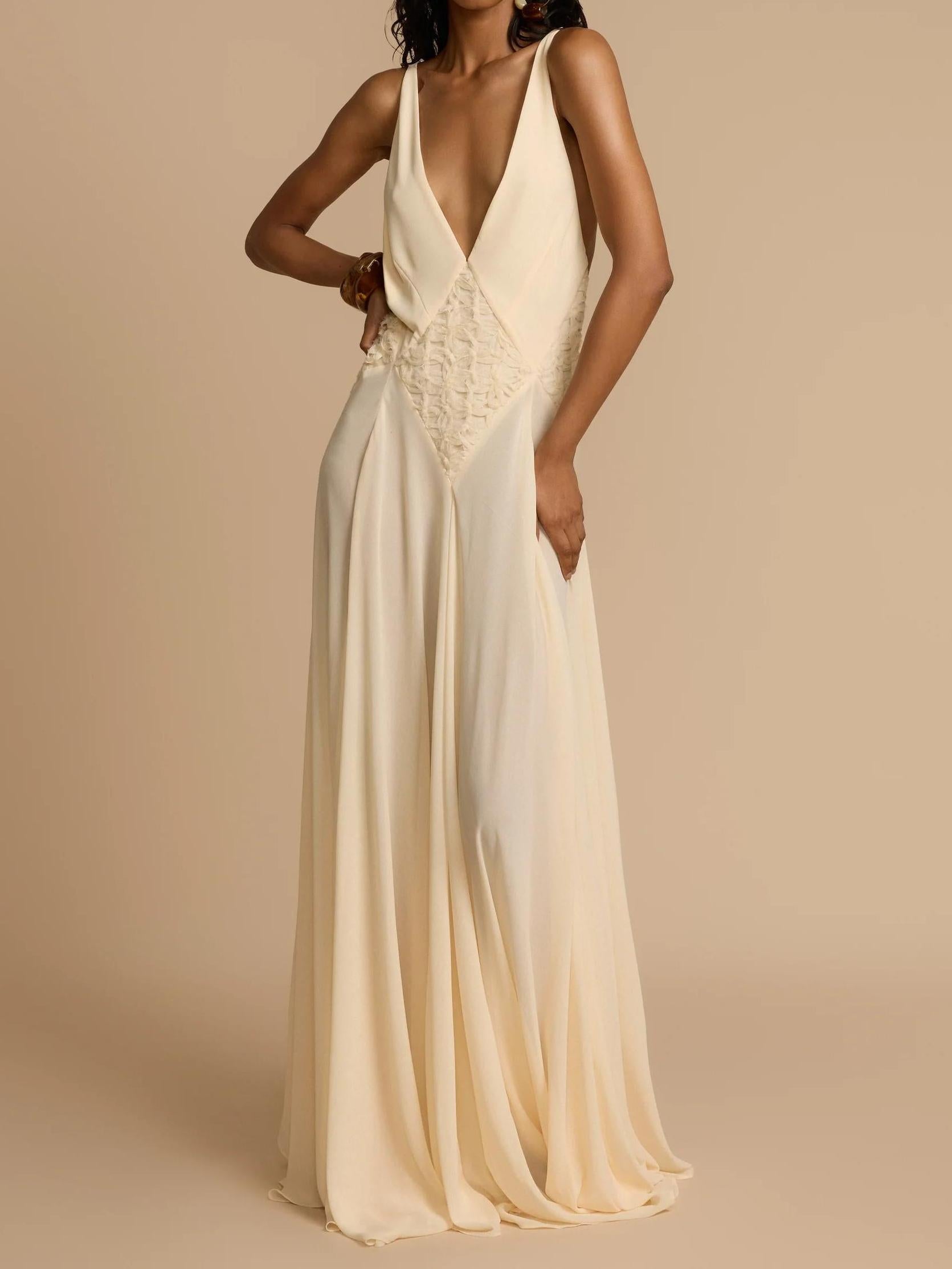 Lavinia Plunging V Maxikleid