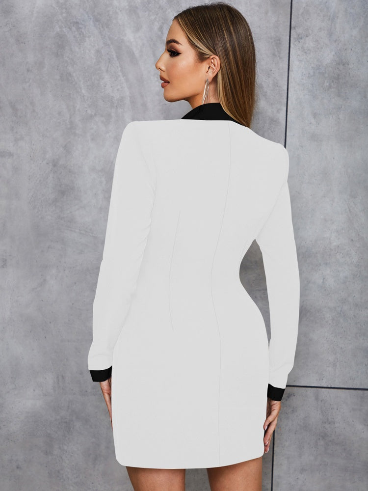 Elegantes Blazer-Kleid mit V-Ausschnitt