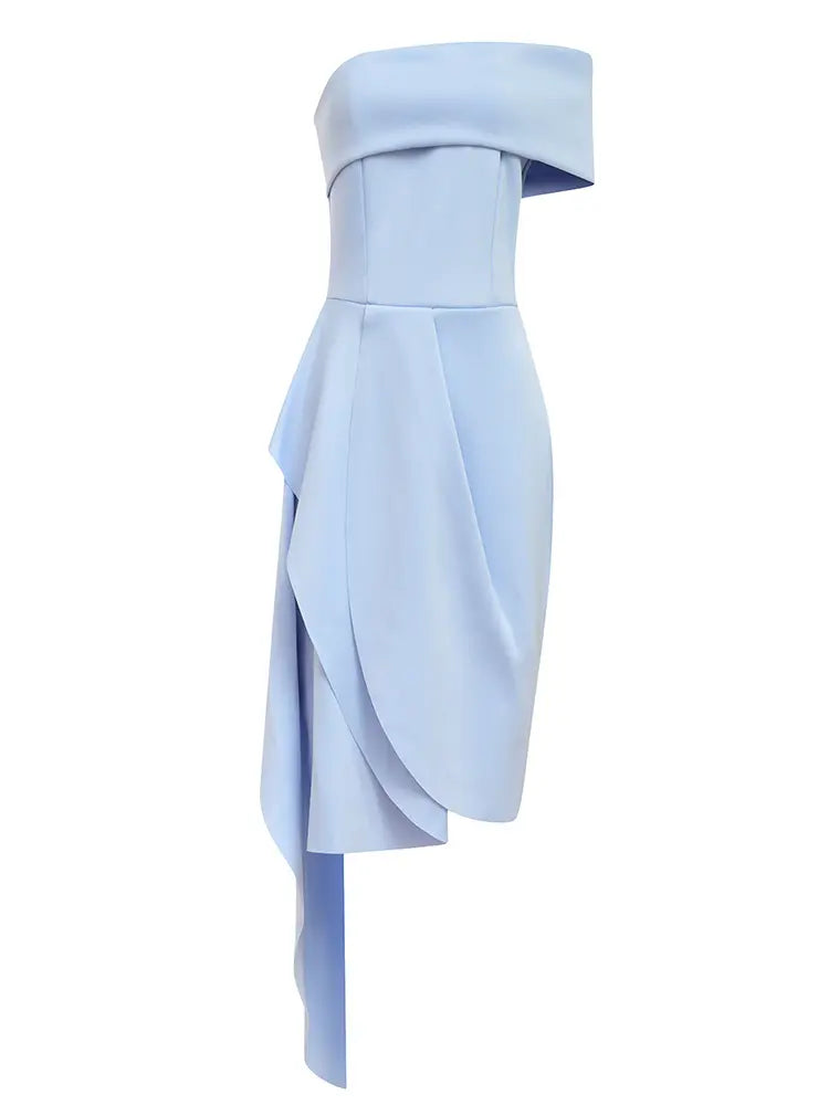 Off-Shoulder-Kleid mit seitlichem Schlitz