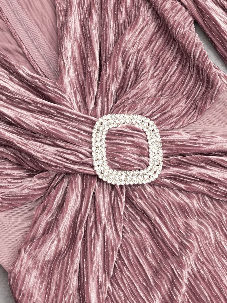 Elegantes Kleid mit V-Ausschnitt und Paneelen