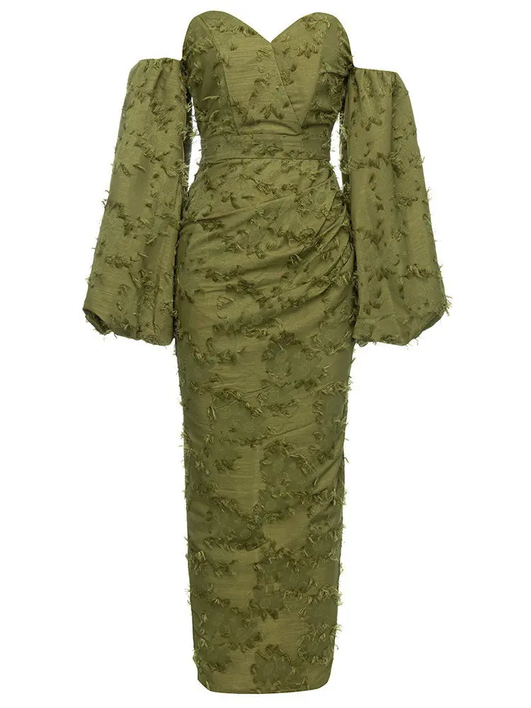 Sexy trägerloses langes Abendkleid