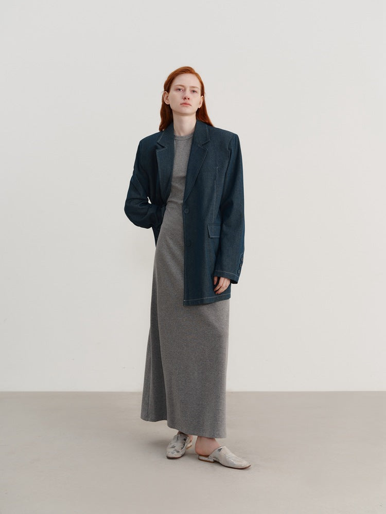 Ärmelloses Strickkleid