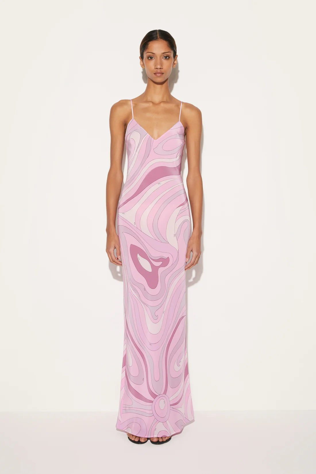 Marmo Maxikleid aus bedrucktem Satin