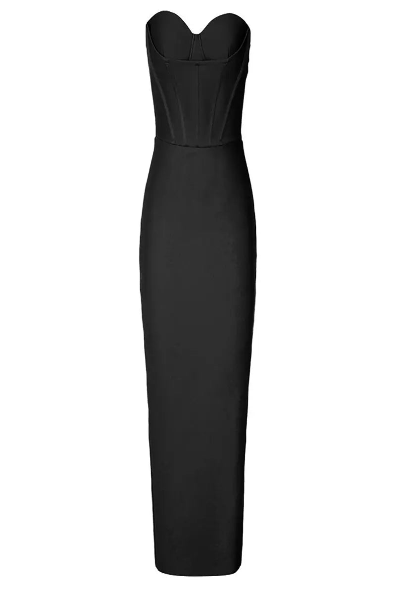 Sexy trägerloses Verband-Midikleid