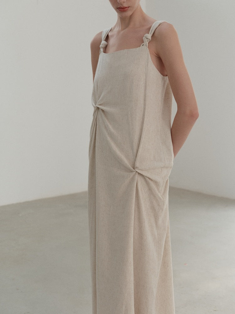 Plissiertes Trägerkleid