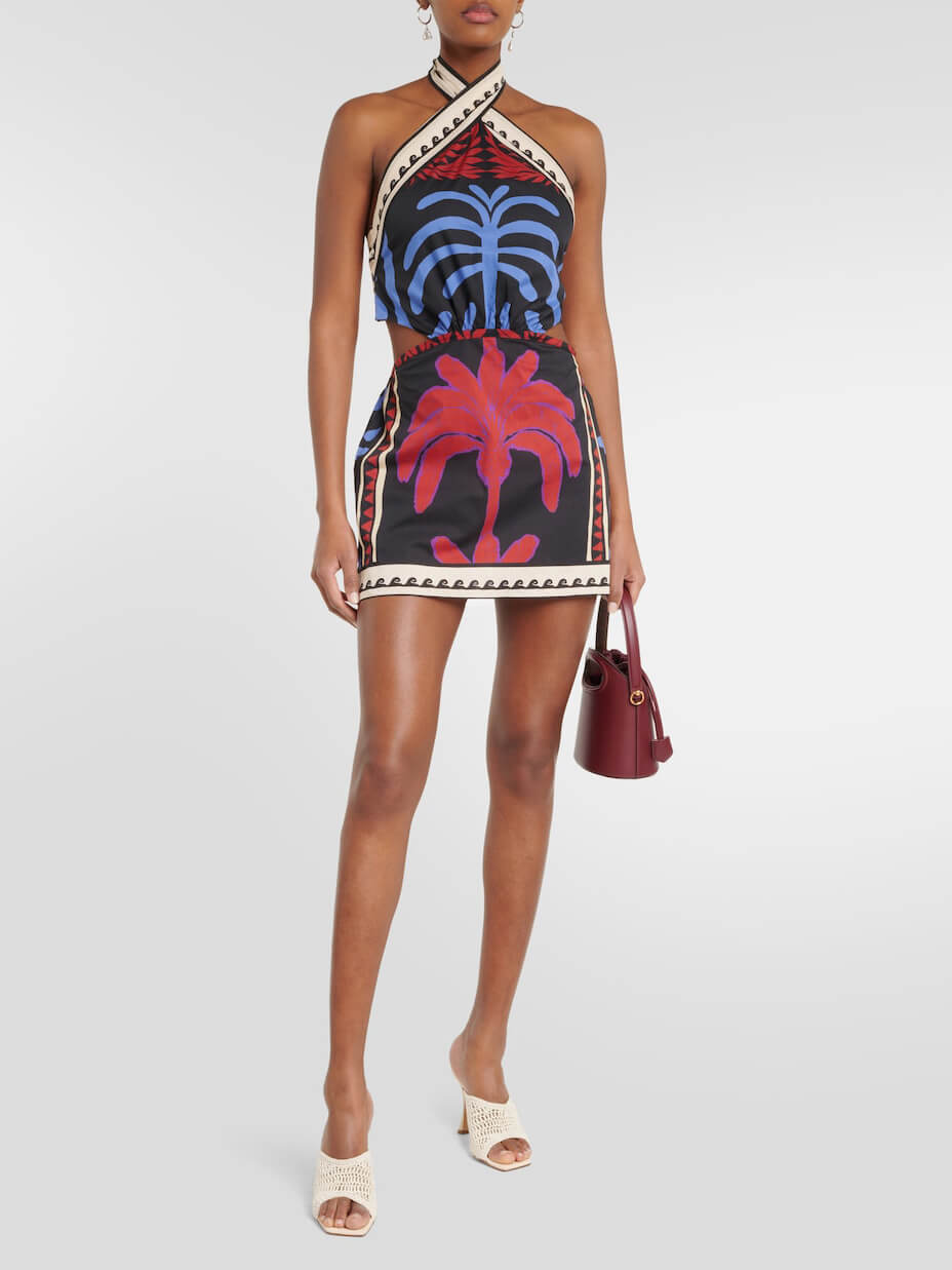 Einzigartiges Sommer-Minikleid mit Neckholder und Print