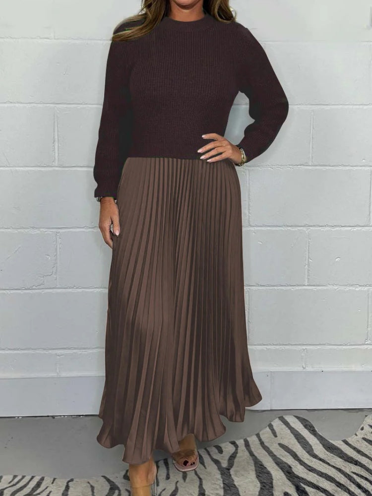 Faltenkleid mit Paneelen