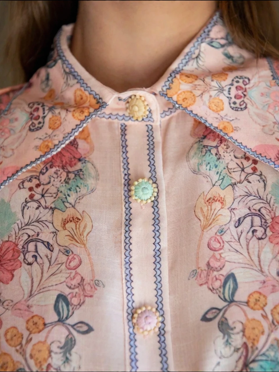 Cotton Linen Flower Dres