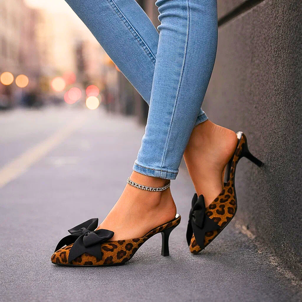 SIENNA LEOPARDEN-SCHLEIFEN-HEELS