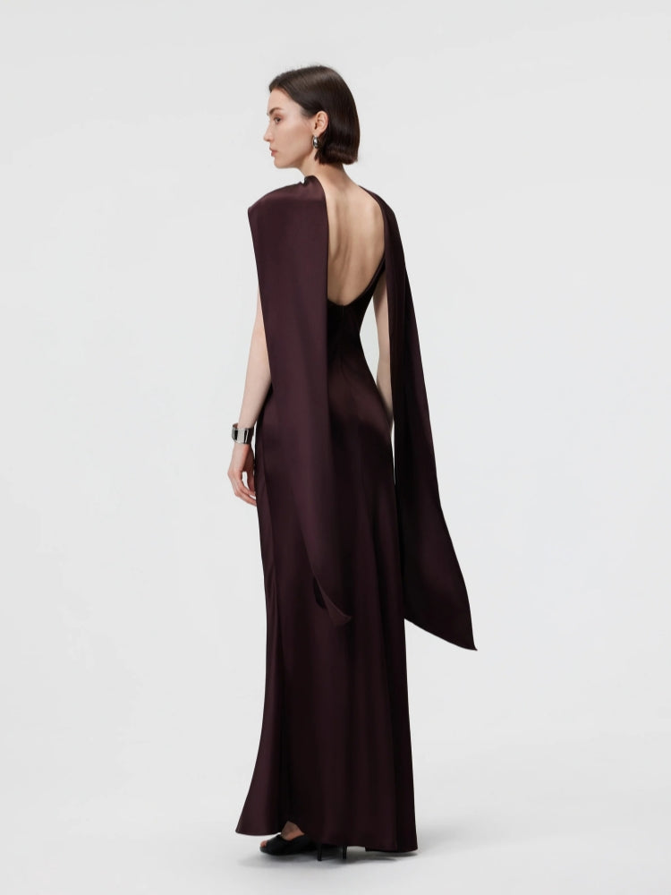 Wandelbares Neckholder-Kleid – Espresso