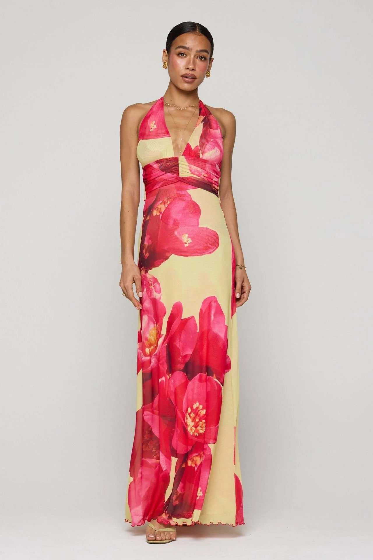 Camoni Polka-Dot-Tagebuch-Maxikleid