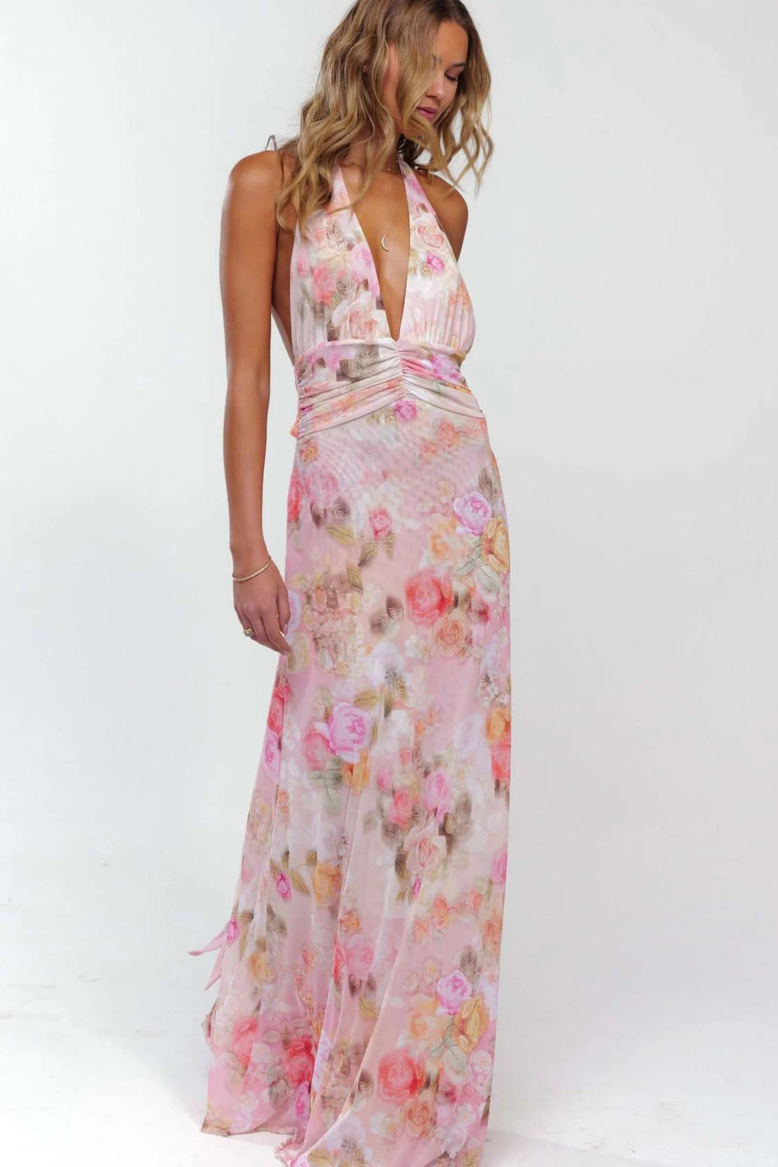 Camoni Polka-Dot-Tagebuch-Maxikleid